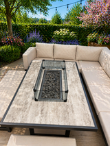 Aylin Outdoor Fire Pit Dining Set