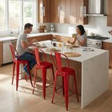 Bistro Pack Of 4 24 Red Bar Chairs
