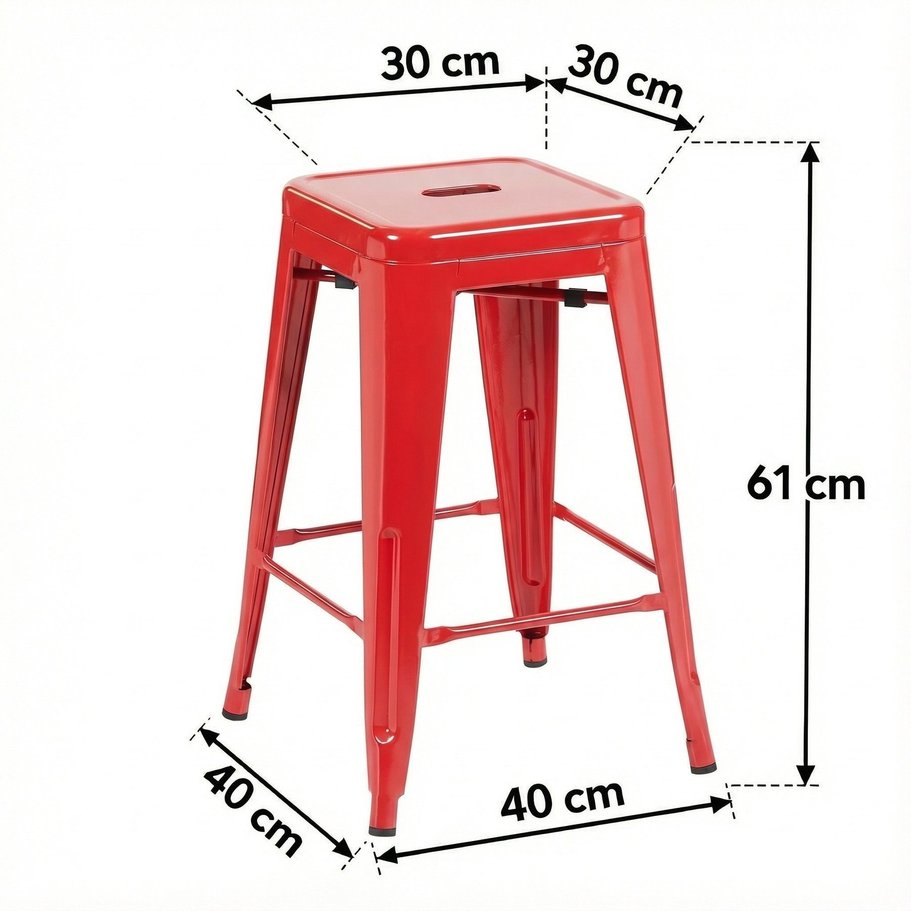 Bistro Pack Of 4 24 Red Countertop Stools