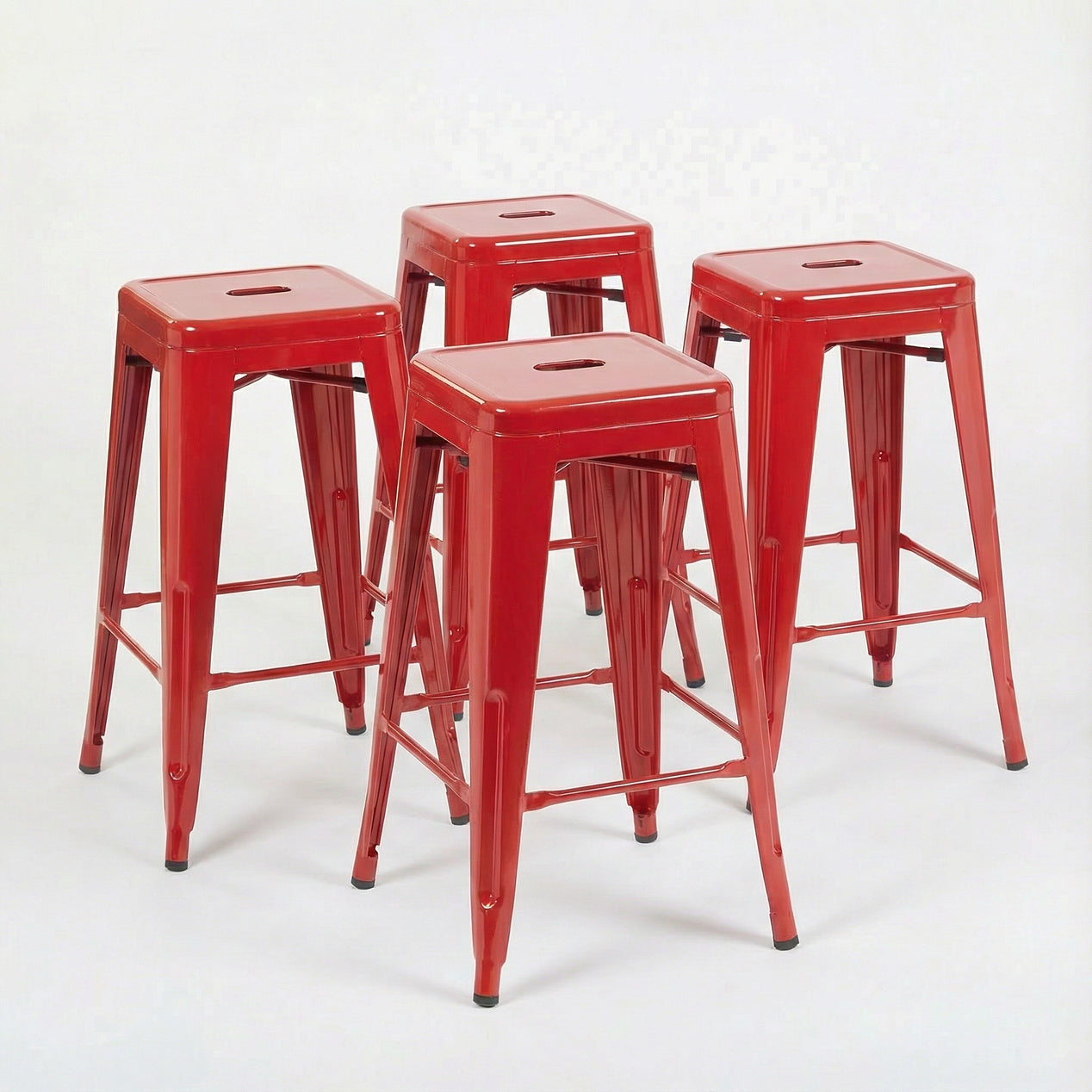Bistro Pack Of 4 24 Red Countertop Stools