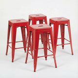 Bistro Pack Of 4 24 Red Countertop Stools