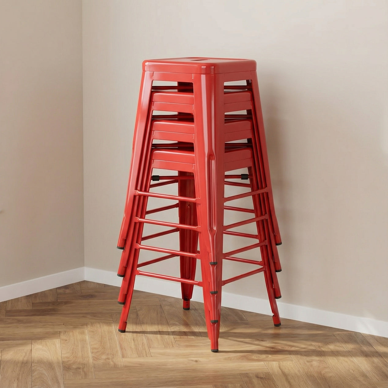 Bistro Pack Of 4 24 Red Countertop Stools