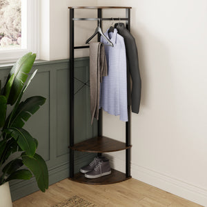 Industrial Design Corner Hallway Storage Hanging Rack