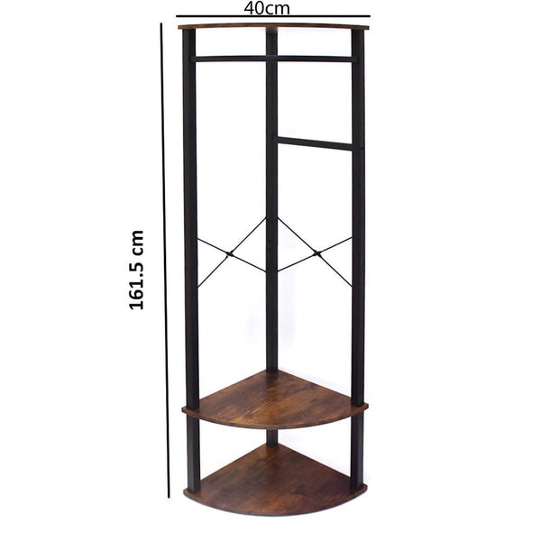 Industrial Design Corner Hallway Storage Hanging Rack