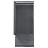 FWStyle Stora 2 Door 2 Drawer Combination Wardrobe - Grey Gloss Front