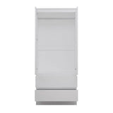 FWStyle Stora 2 Door 2 Drawer Combination Wardrobe - Matt White