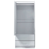 FWStyle Stora 2 Door 2 Drawer Combination Wardrobe - White Gloss Front