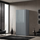 FWStyle Stora 2 Door Wardrobe - Grey Gloss Front