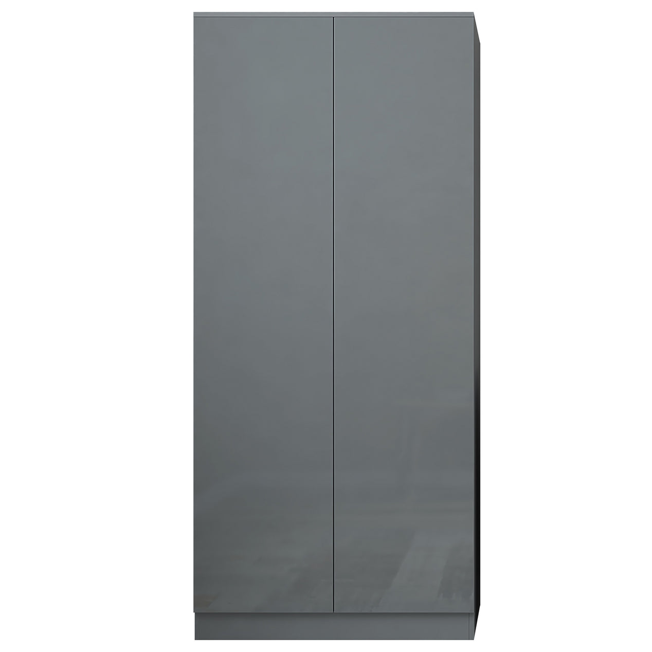 FWStyle Stora 2 Door Wardrobe - Grey Gloss Front