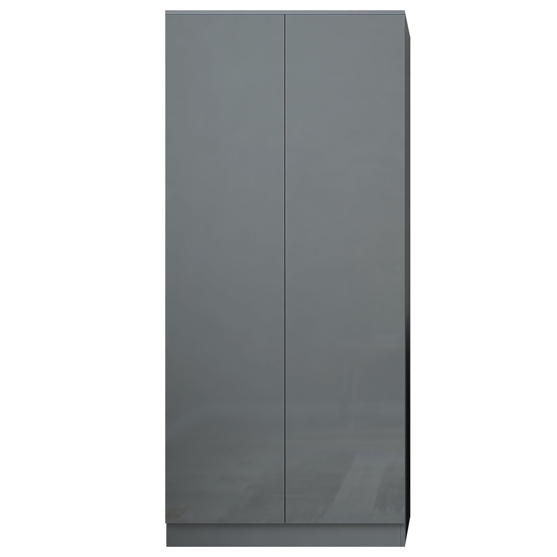 FWStyle Stora 2 Door Wardrobe - Grey Gloss Front