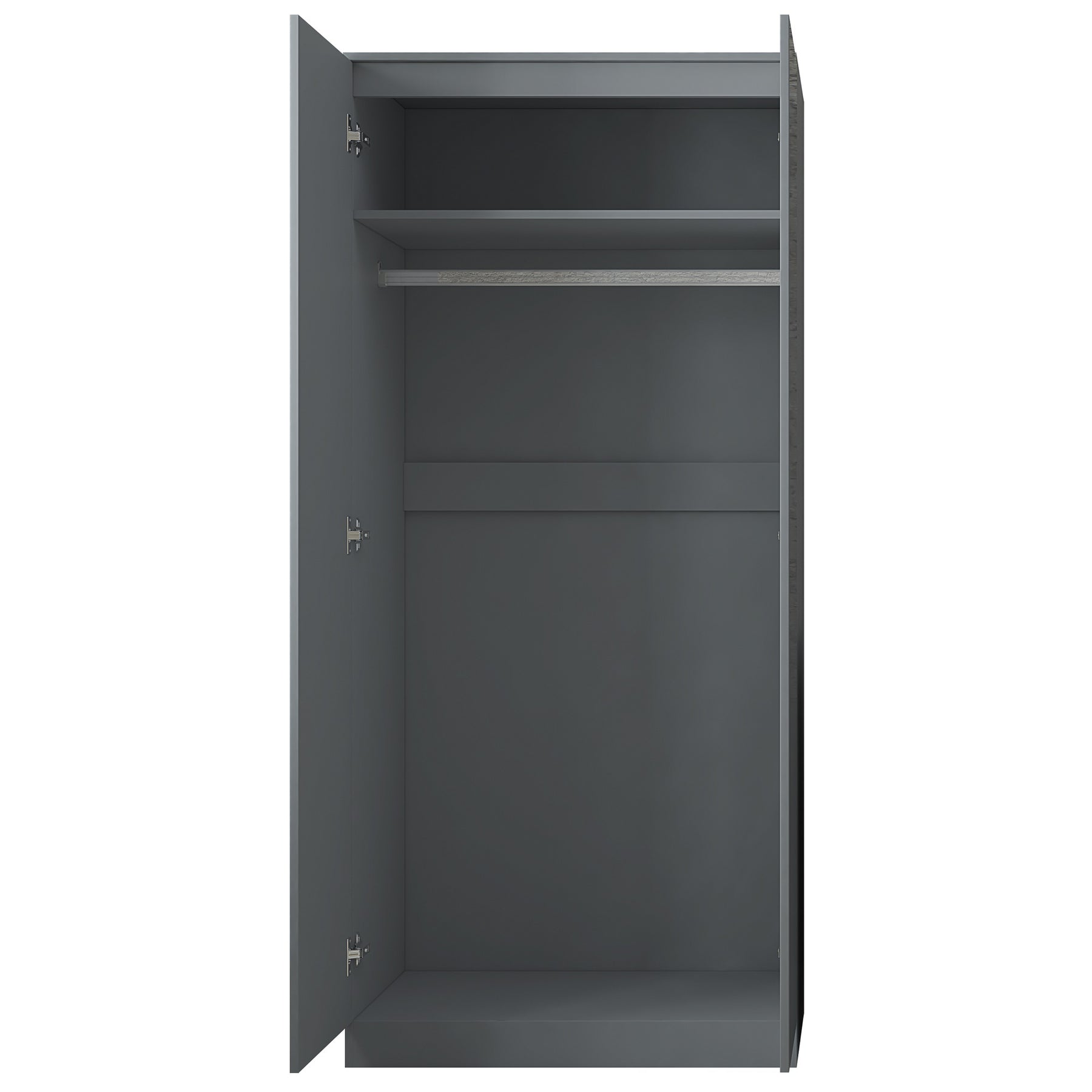 FWStyle Stora 2 Door Wardrobe - Grey Gloss Front