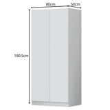 FWStyle Stora 2 Door Wardrobe - Matt White