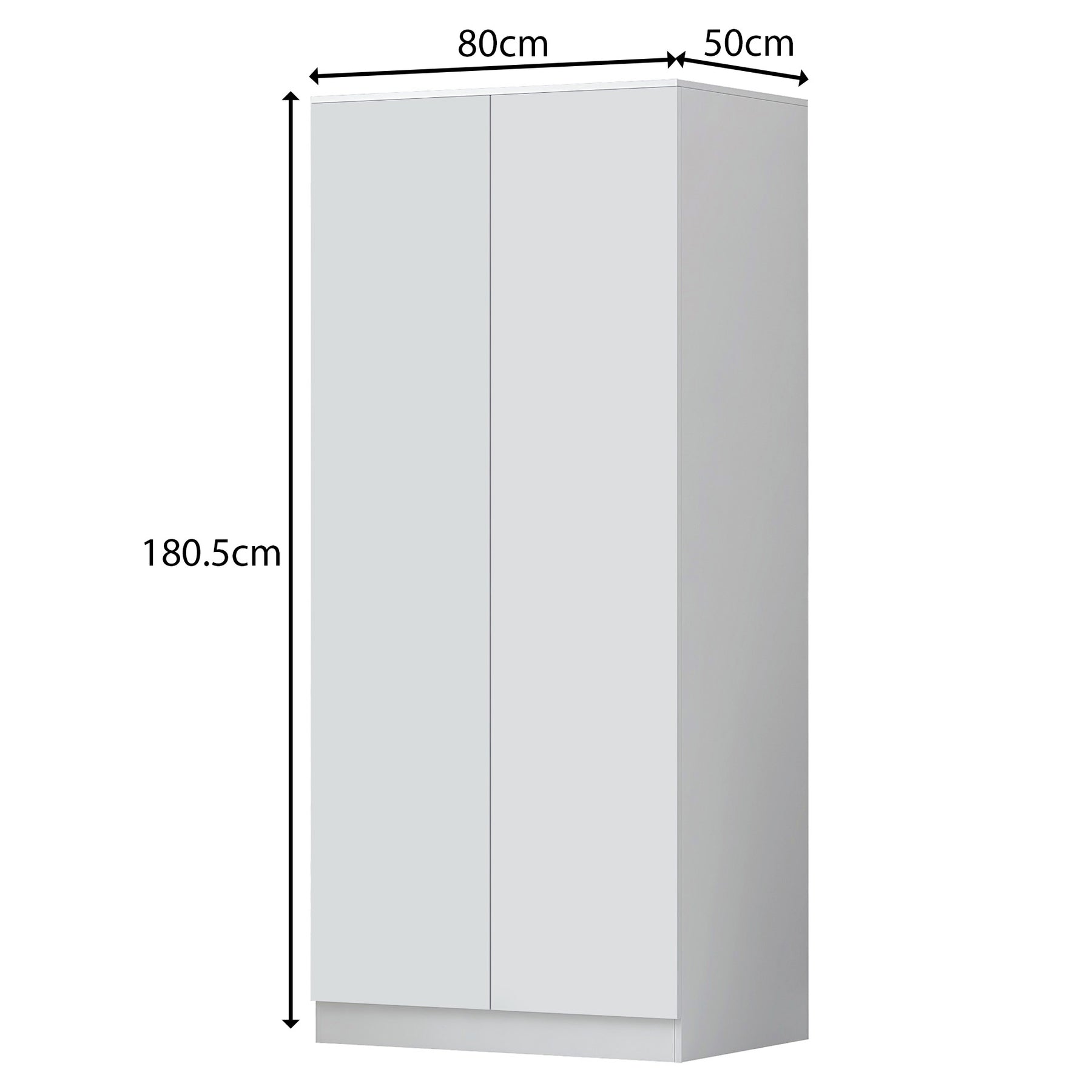 FWStyle Stora 2 Door Wardrobe - Matt White