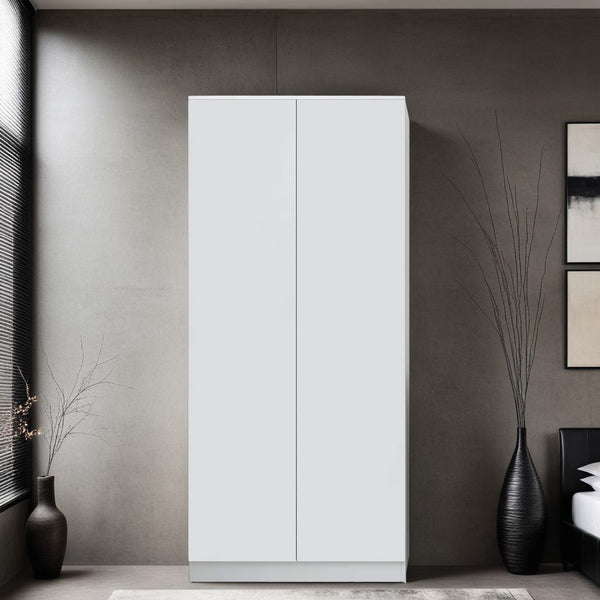 FWStyle Stora 2 Door Wardrobe - Matt White