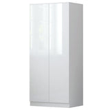 FWStyle Stora 2 Door Wardrobe - White Gloss Front