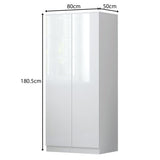 FWStyle Stora 2 Door Wardrobe - White Gloss Front
