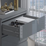 FWStyle Stora 3 Drawer Chest of Drawers - Grey Gloss Front