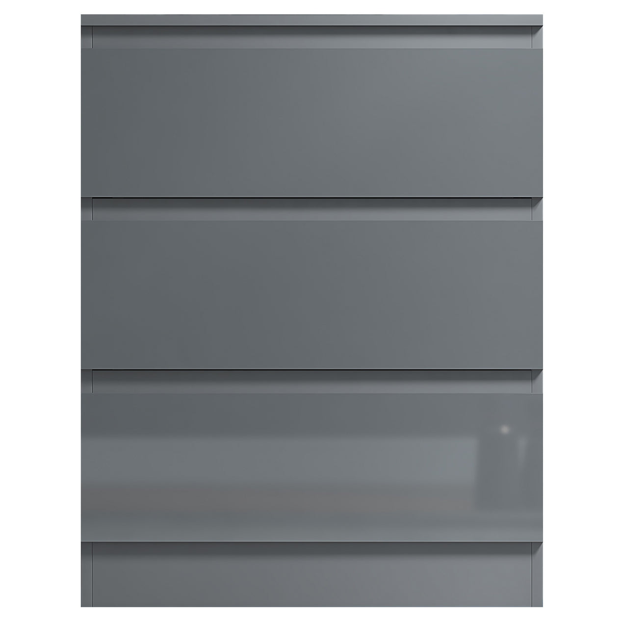 FWStyle Stora 3 Drawer Chest of Drawers - Grey Gloss Front