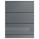 FWStyle Stora 3 Drawer Chest of Drawers - Grey Gloss Front