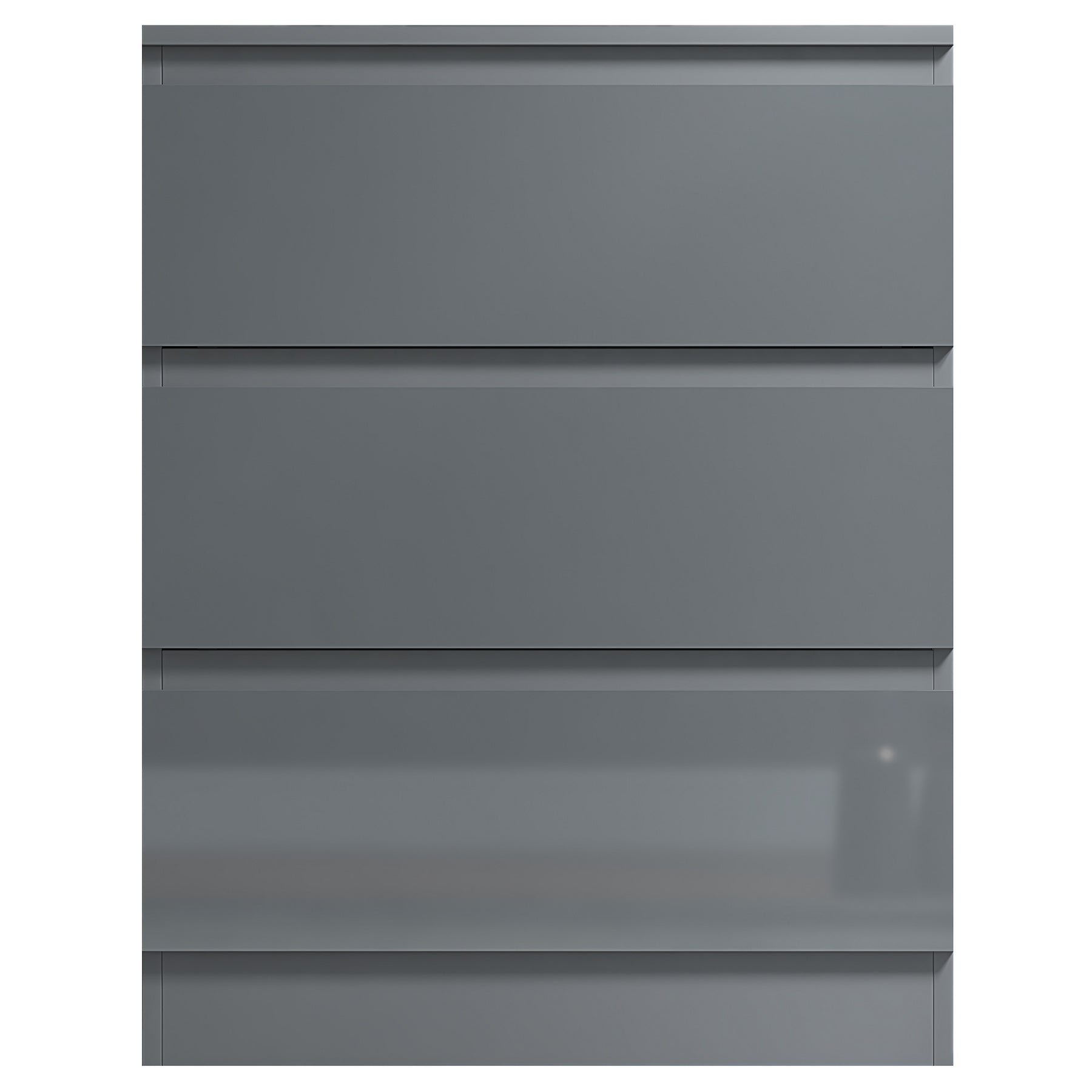 FWStyle Stora 3 Drawer Chest of Drawers - Grey Gloss Front
