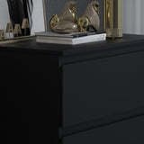 FWStyle Stora 3 Drawer Chest of Drawers - Matt Black