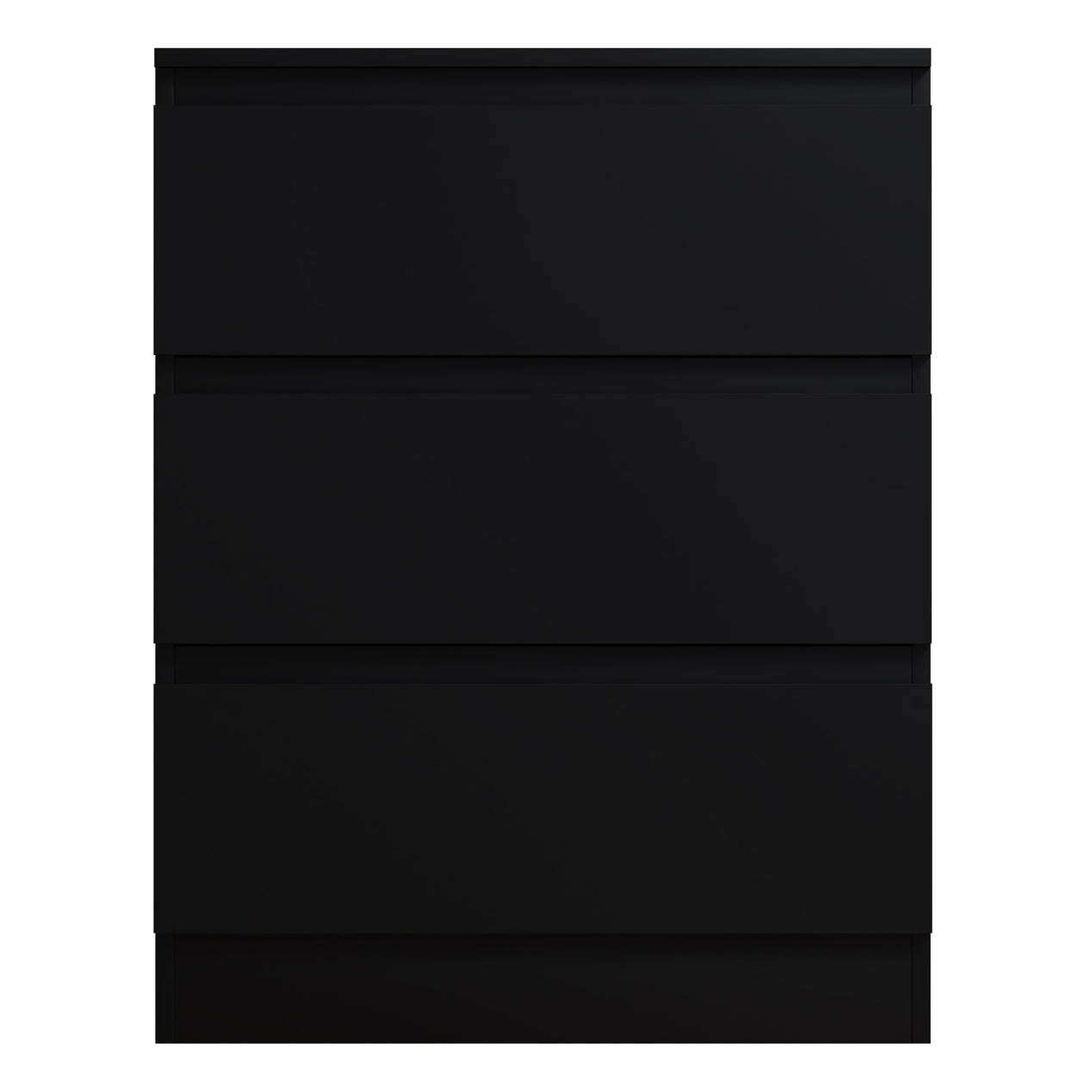 FWStyle Stora 3 Drawer Chest of Drawers - Matt Black