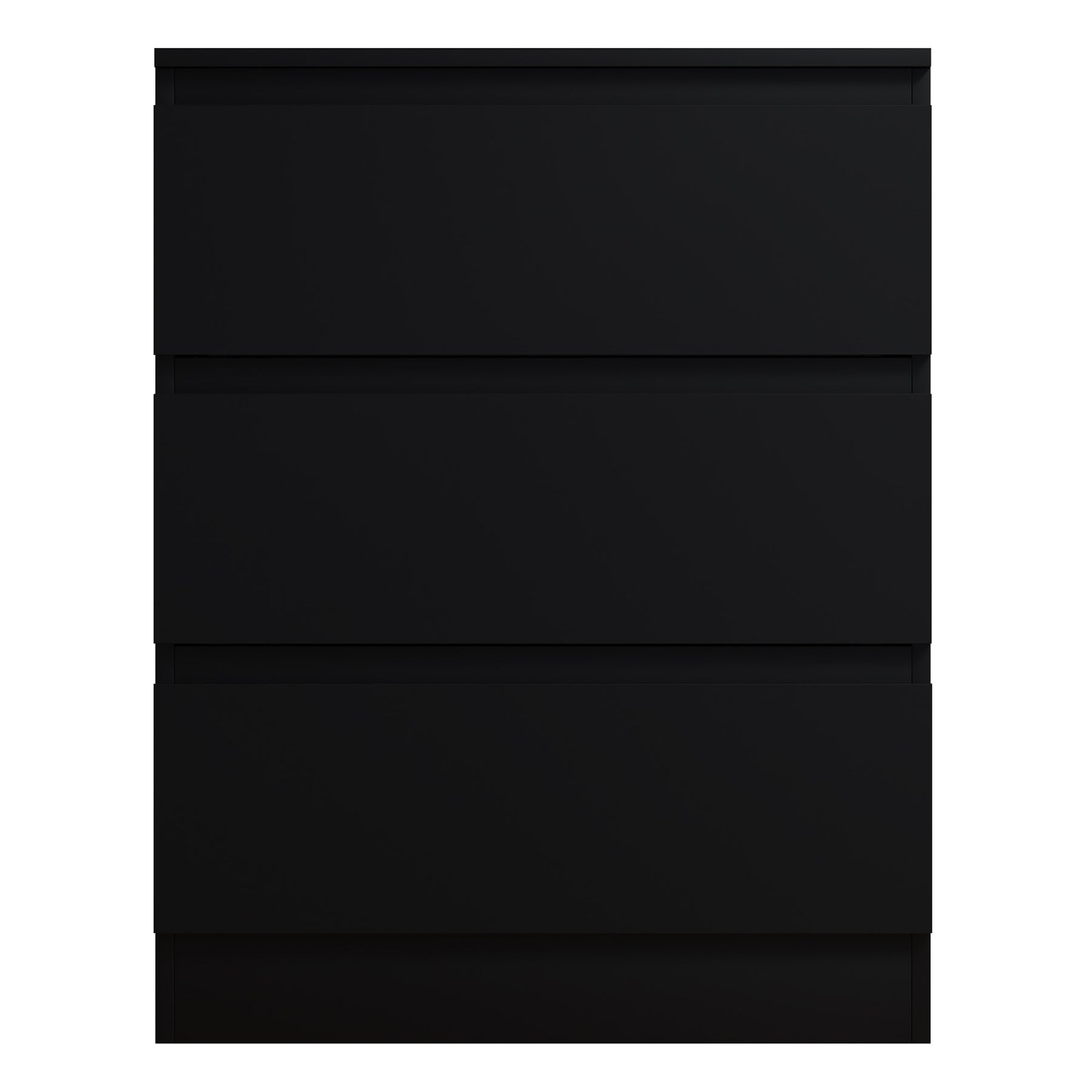 FWStyle Stora 3 Drawer Chest of Drawers - Matt Black