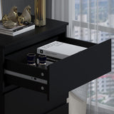 FWStyle Stora 3 Drawer Chest of Drawers - Matt Black