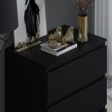 FWStyle Stora 3 Drawer Chest of Drawers - Matt Black