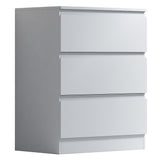 FWStyle Stora 3 Drawer Chest of Drawers - Matt White