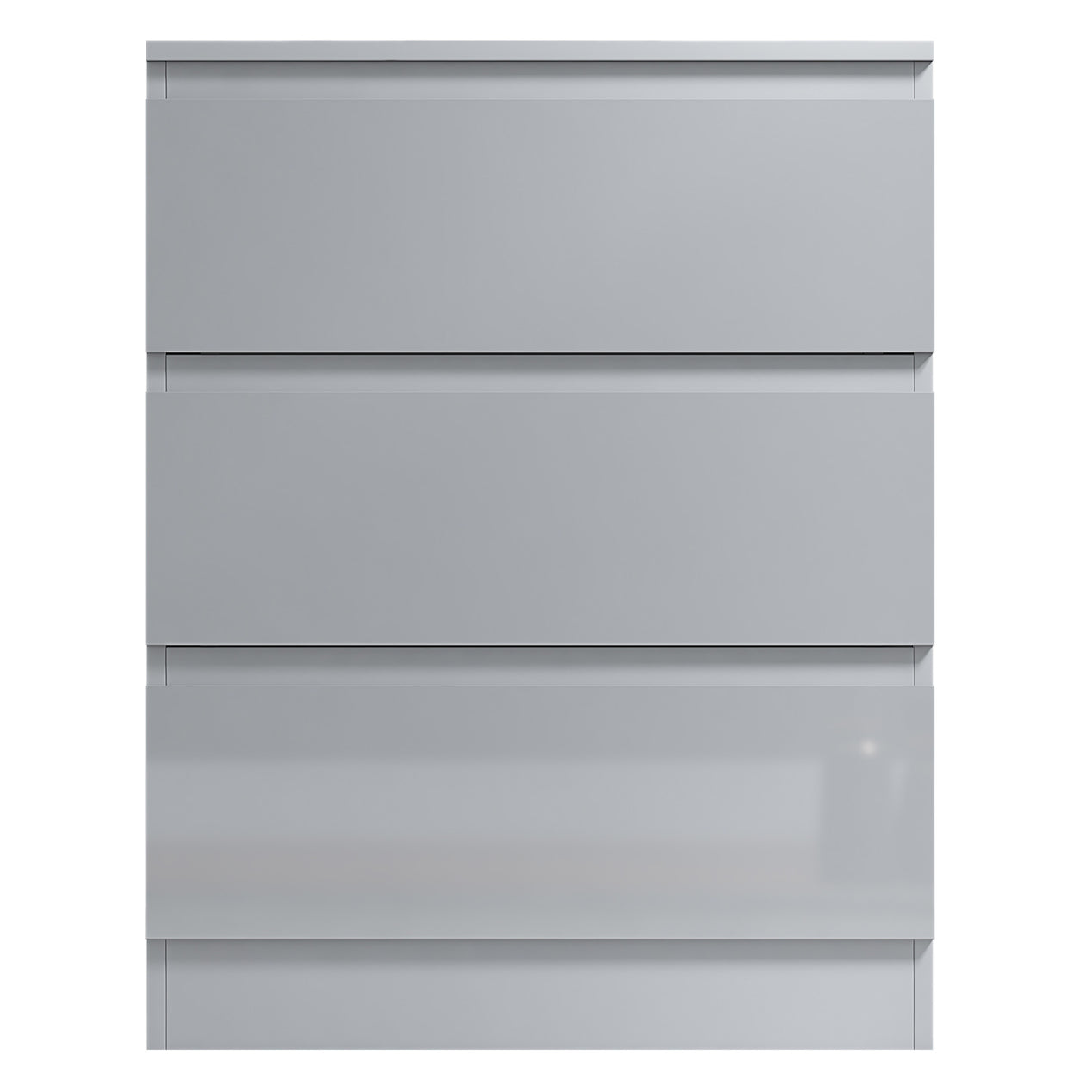 FWStyle Stora 3 Drawer Chest of Drawers - White Gloss Front