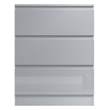 FWStyle Stora 3 Drawer Chest of Drawers - White Gloss Front