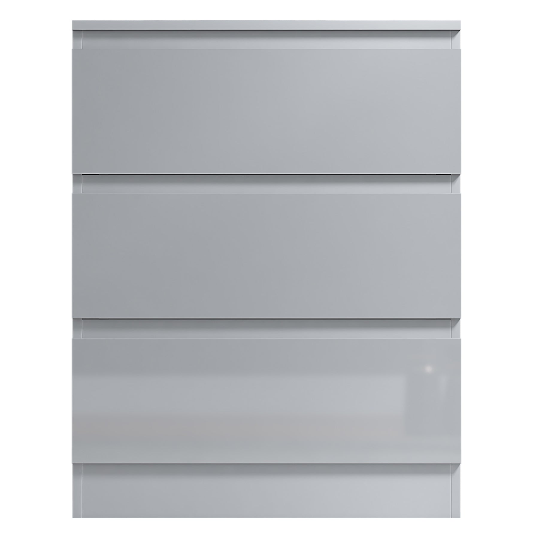 FWStyle Stora 3 Drawer Chest of Drawers - White Gloss Front
