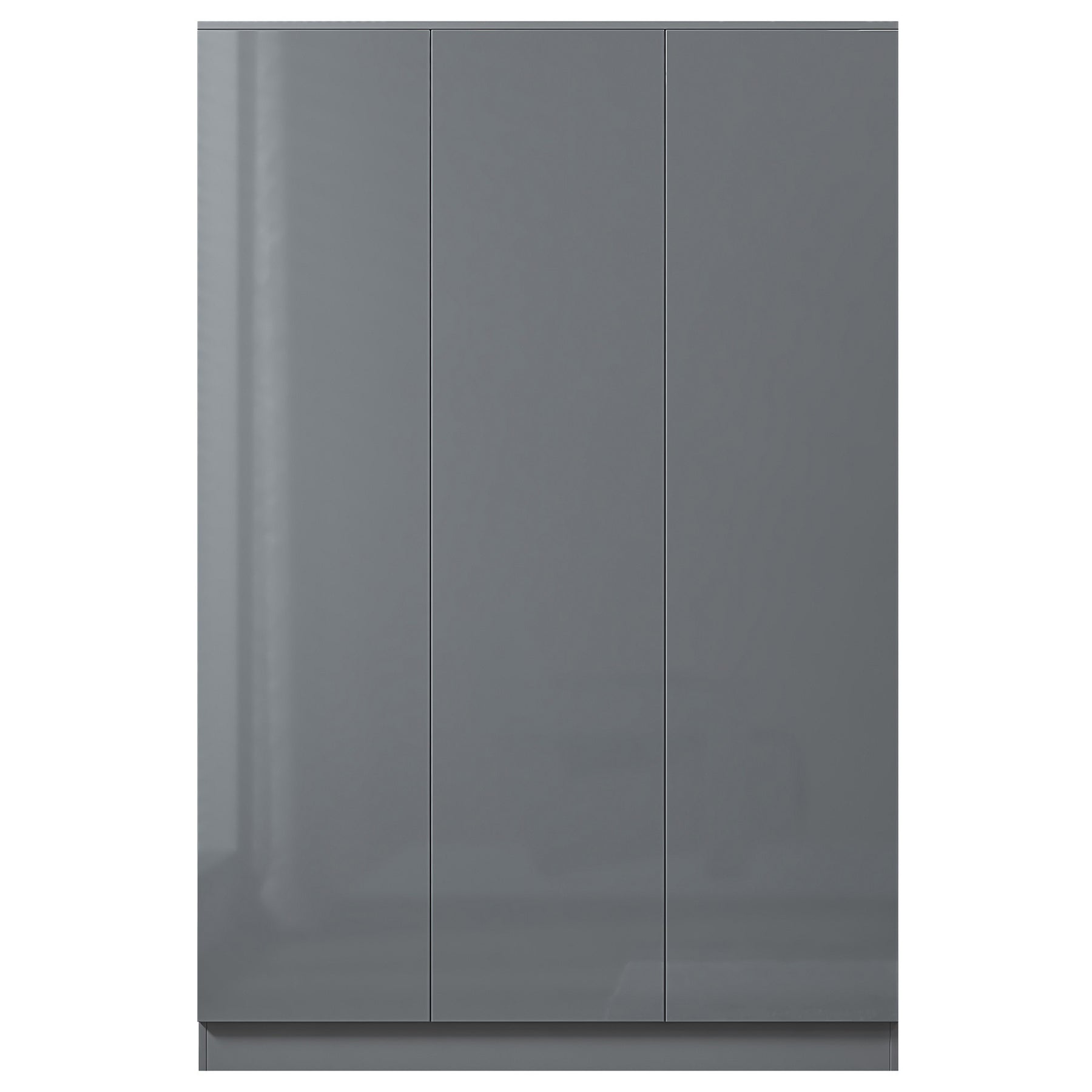 FWStyle Stora 3 Door Wardrobe - Grey Gloss Front