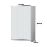 FWStyle Stora 3 Door Wardrobe - Matt White