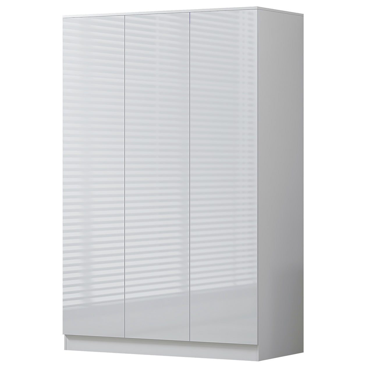 FWStyle Stora 3 Door Wardrobe - White Gloss Front