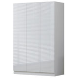 FWStyle Stora 3 Door Wardrobe - White Gloss Front