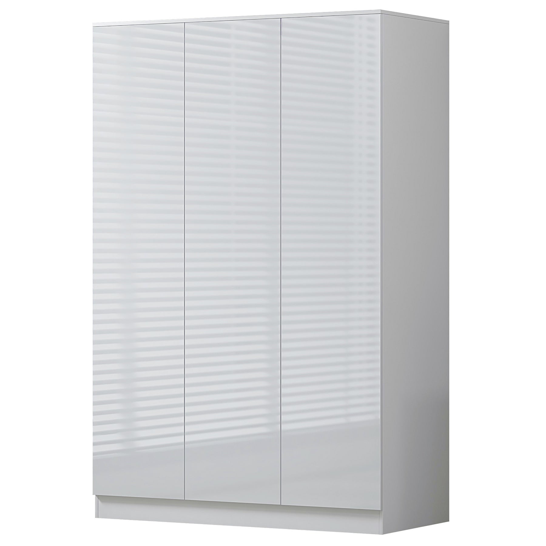 FWStyle Stora 3 Door Wardrobe - White Gloss Front