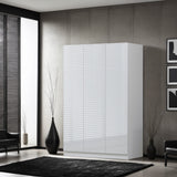 FWStyle Stora 3 Door Wardrobe - White Gloss Front