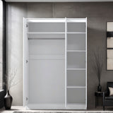 FWStyle Stora 3 Door Wardrobe - White Gloss Front