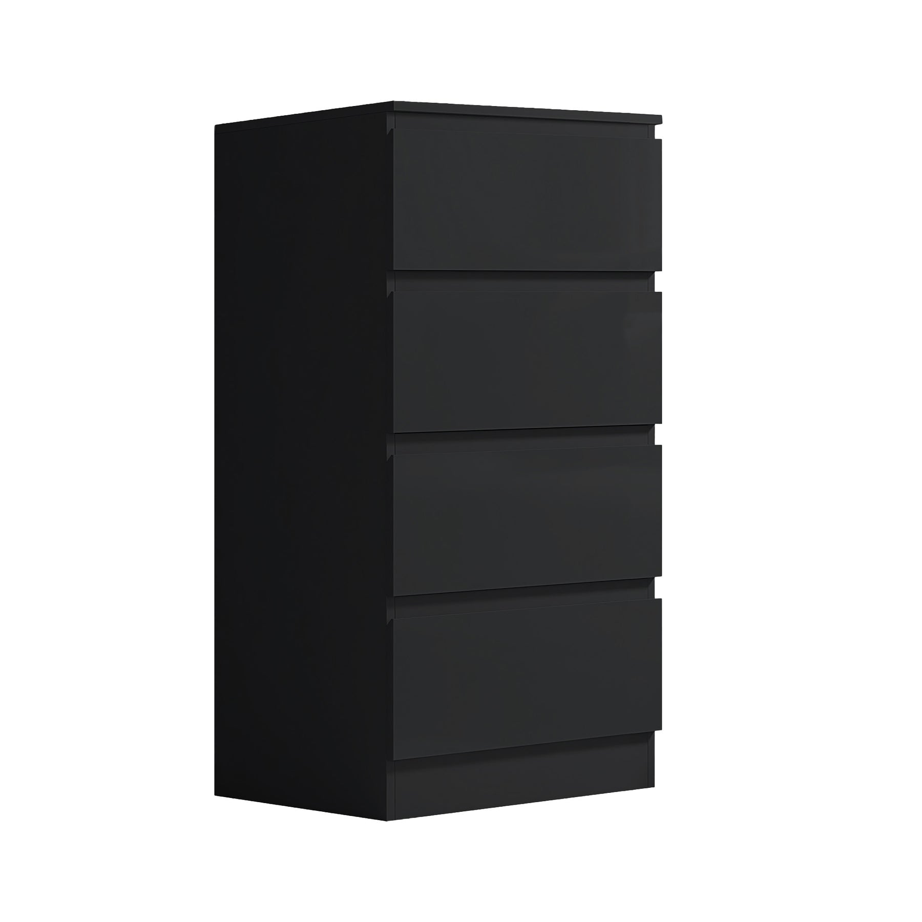 FWStyle Stora 4 Drawer Chest of Drawers - Black Gloss Front