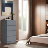 FWStyle Stora 4 Drawer Chest of Drawers - Matt Dark Grey