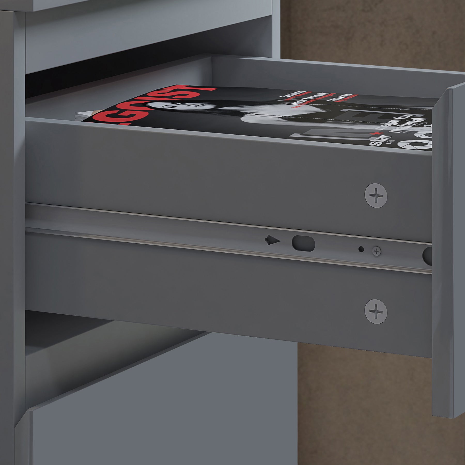 FWStyle Stora 4 Drawer Chest of Drawers - Matt Dark Grey