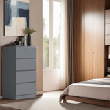 FWStyle Stora 4 Drawer Chest of Drawers - Grey Gloss Front
