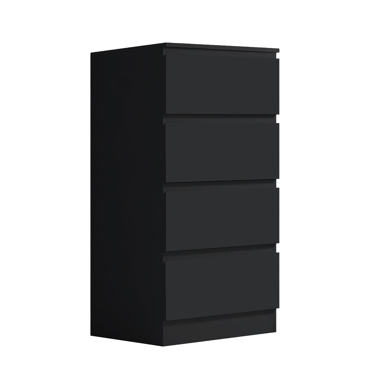 FWStyle Stora 4 Drawer Chest of Drawers - Matt Black