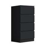 FWStyle Stora 4 Drawer Chest of Drawers - Matt Black