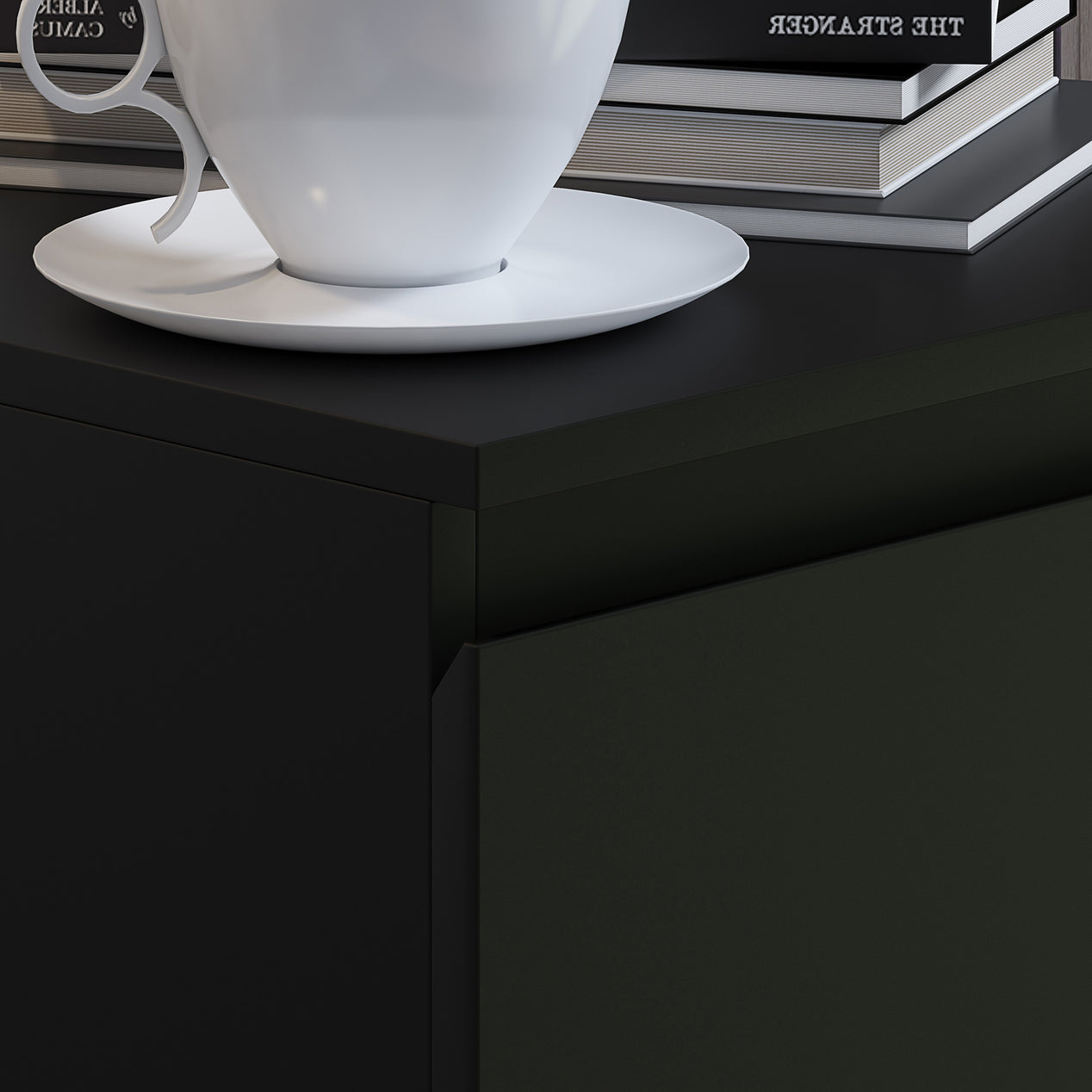 FWStyle Stora 4 Drawer Chest of Drawers - Matt Black