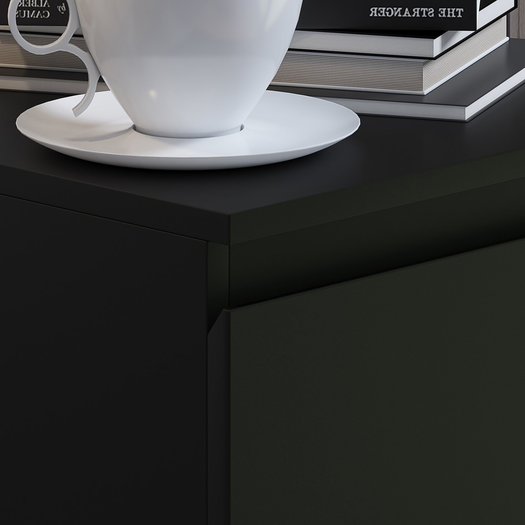 FWStyle Stora 4 Drawer Chest of Drawers - Matt Black