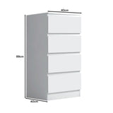 FWStyle Stora 4 Drawer Chest of Drawers - Matt White