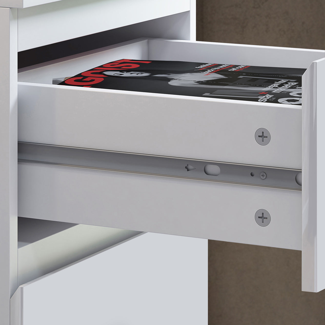 FWStyle Stora 4 Drawer Chest of Drawers - Matt White